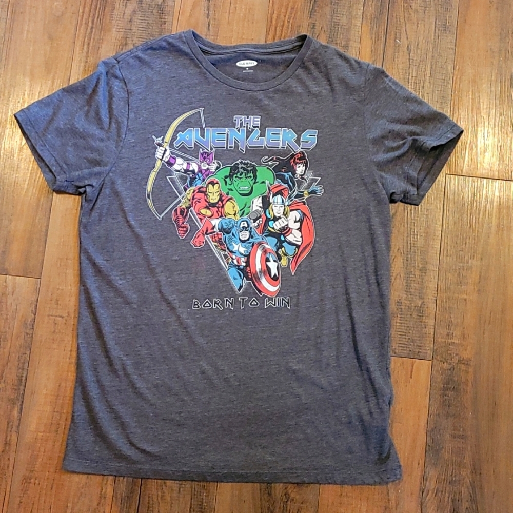 Avengers, medium old navy tee grey